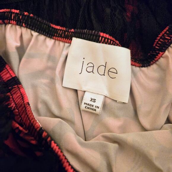 Johnny Was Yolanda Jade Boho pleated maxi skirt black lace fuchsia pink XS - Picture 9 of 16